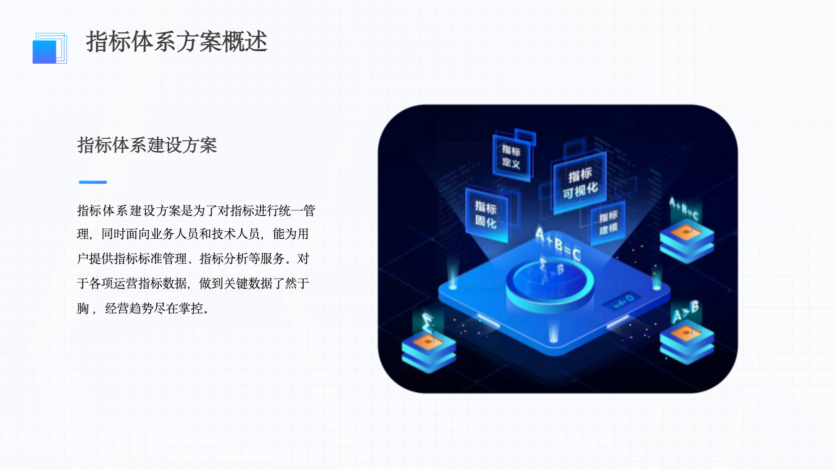 指标体系建设